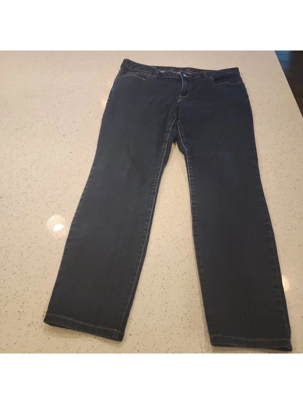 Michael Kors Women's 12 Skinny Dark Denim Jeans 36x28 Stretch - Picture 1 of 6